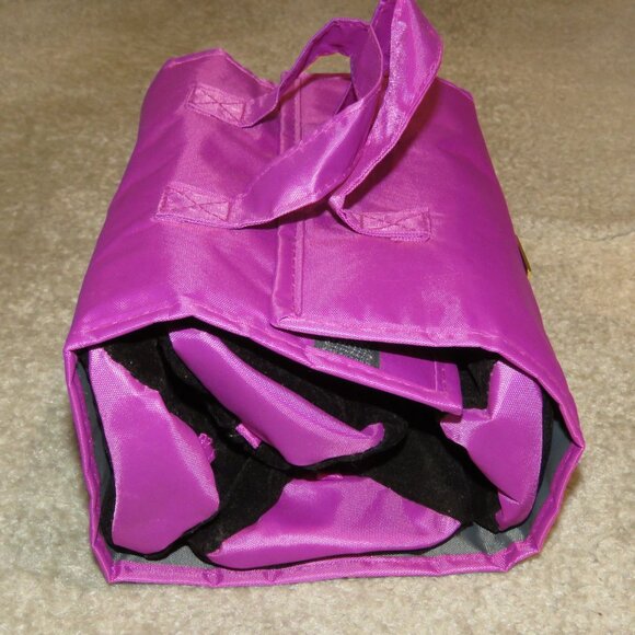 Joy Mangano JM New York Roll Up Makeup Beauty Jewelry Organizer - Purple - Picture 4 of 15